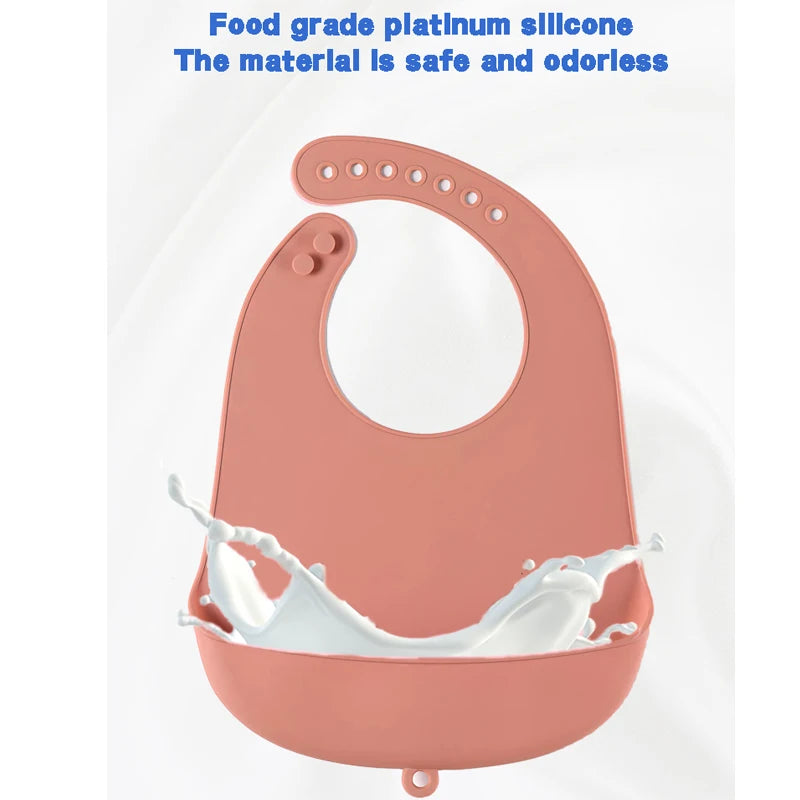 Food-Grade Silicone Baby Bib – Waterproof & Easy Clean
